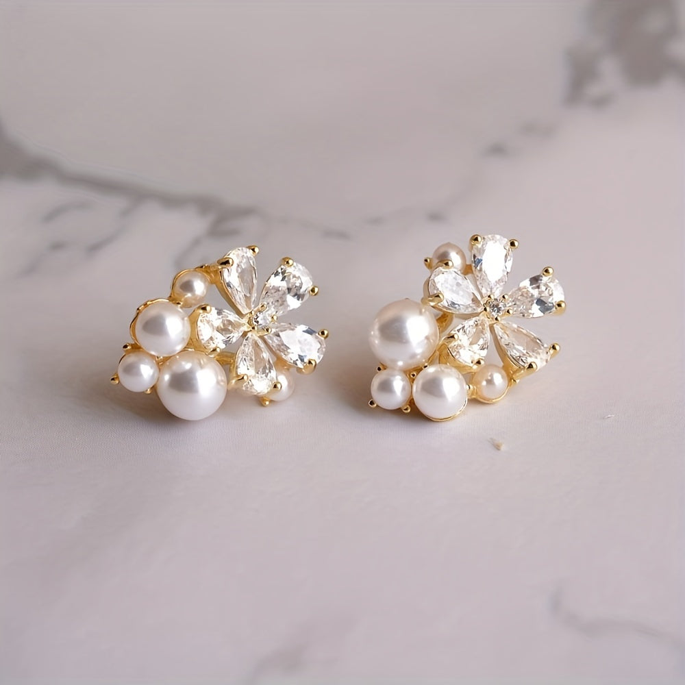 Elegant Floral Stud Earrings