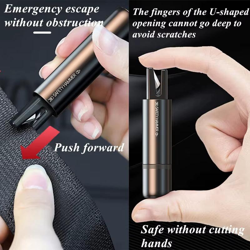 Break Free in Seconds – 2‑in‑1 Car Safety Hammer & Seatbelt Cutter