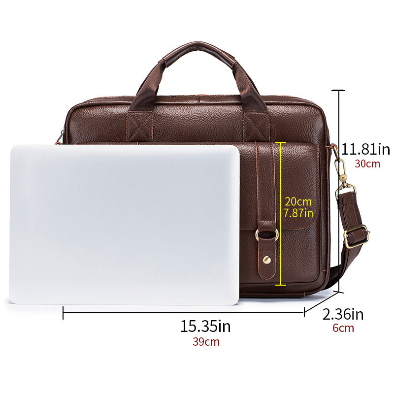 Men's Genuine Leather Business Briefcase