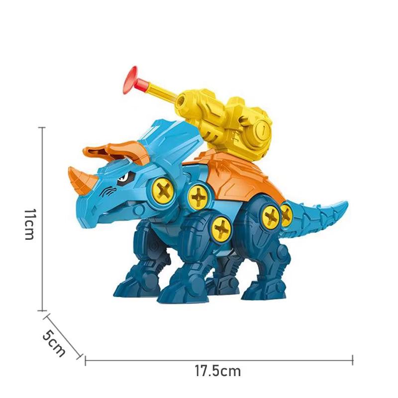 Build, Play & Battle – 3D DIY Dinosaur Puzzle Toy with Screwdriver & Soft Bullet Launcher