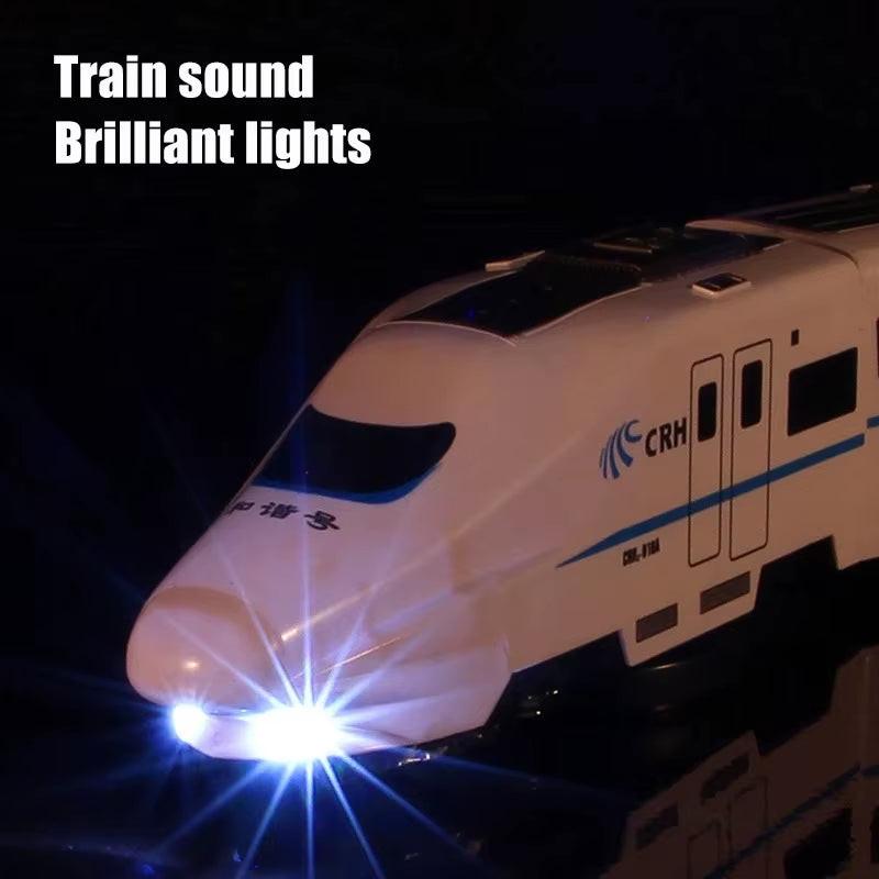 Nonstop Railway Fun – Kids Electric High‑Speed Train Toy with Lights, Sounds & 360° Bump‑and‑Go Action