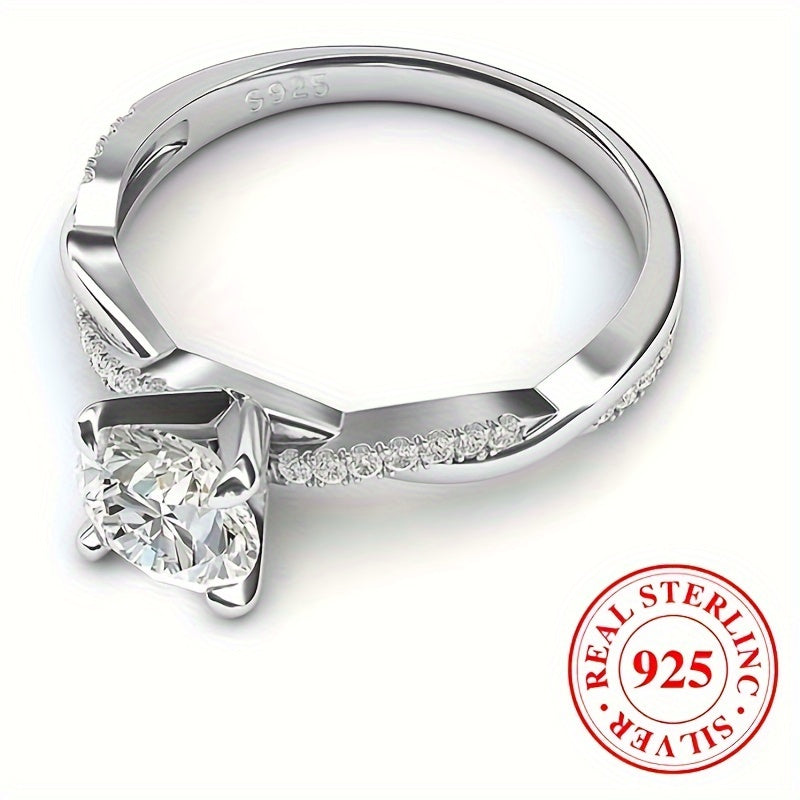 Sterling Silver Engagement Ring