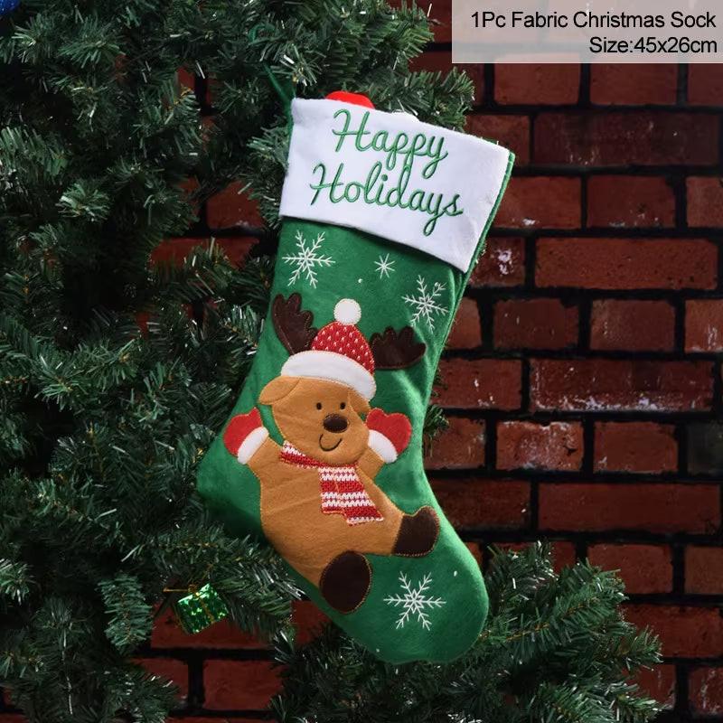 Handcrafted Knitted Christmas Stockings – Classic Holiday Décor for Gifts & Traditions