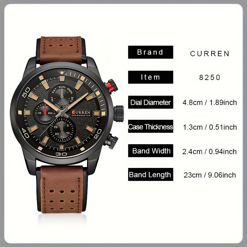 CURREN Men's Sport Leather Watch