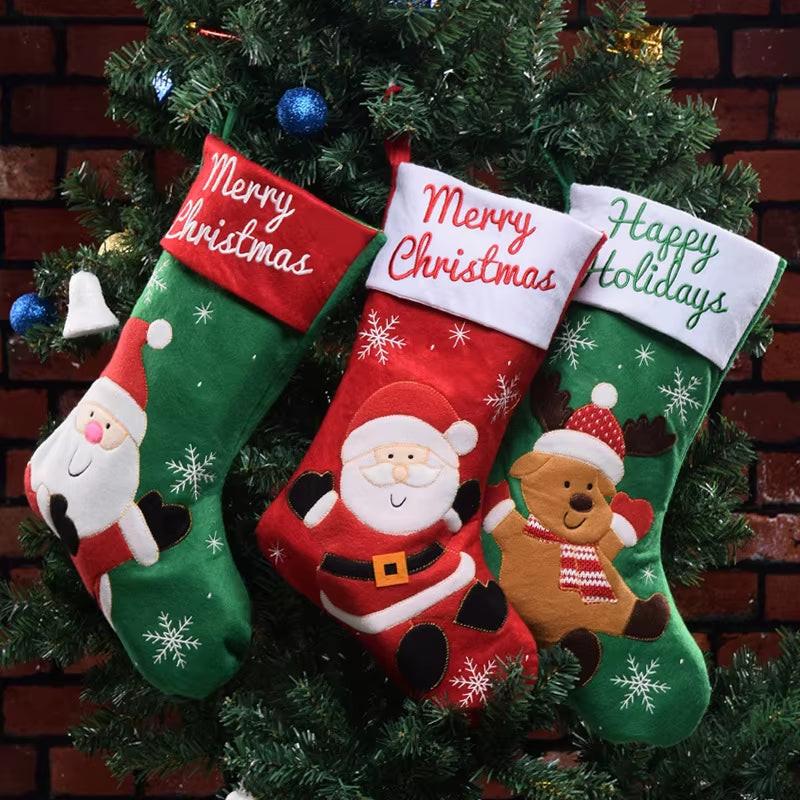 Handcrafted Knitted Christmas Stockings – Classic Holiday Décor for Gifts & Traditions