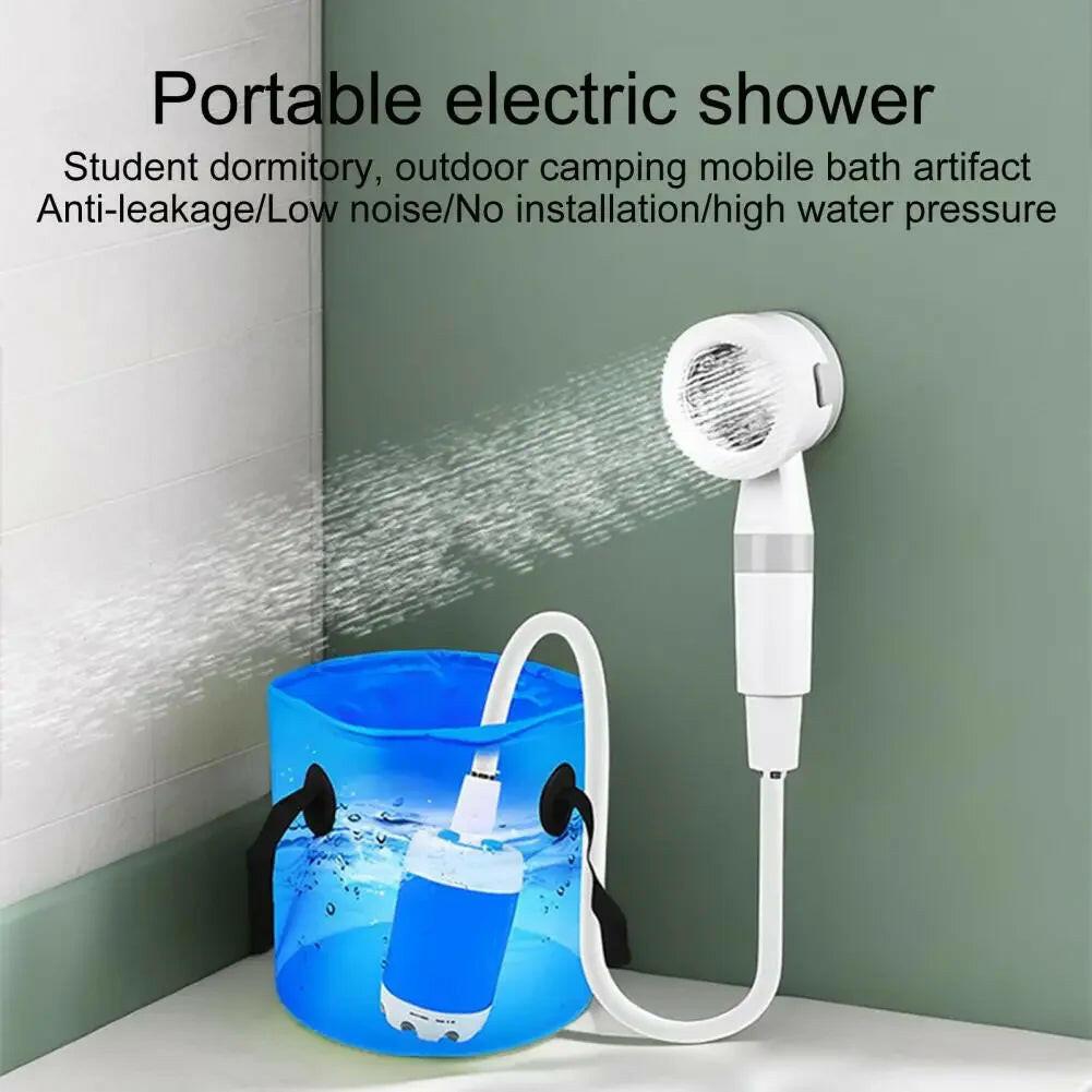 Rechargeable Portable Camping Shower – Waterproof, Digital Display & Travel‑Ready