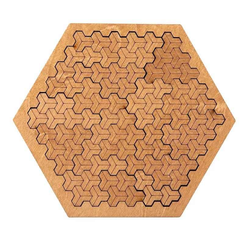 Impossible Wooden Puzzle – 10-Level Tangram Brain Teaser