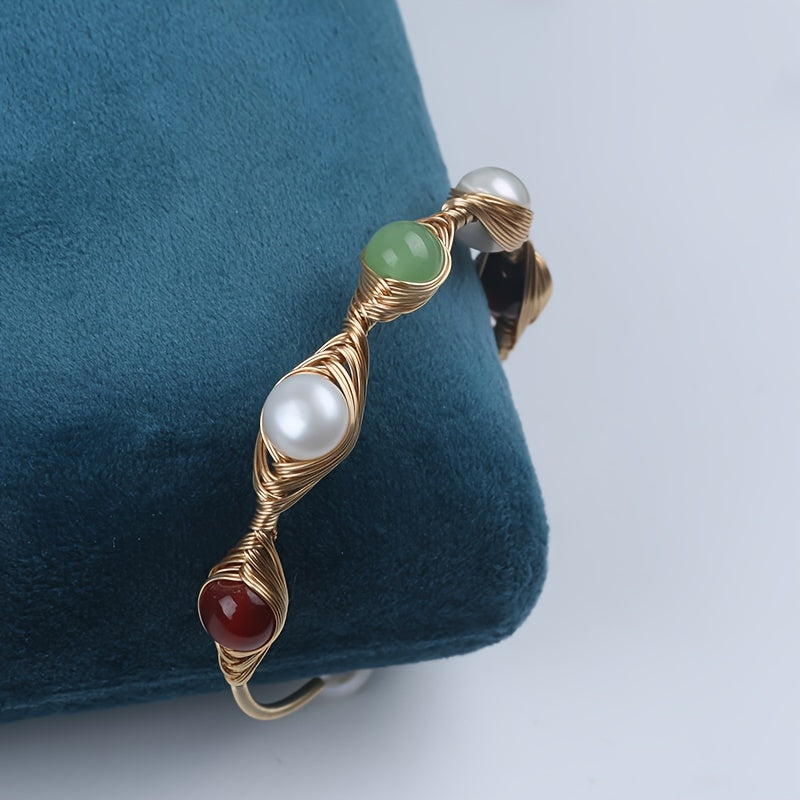 Handmade Natural Freshwater Pearl Bracelet