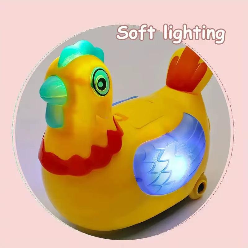Walk, Cluck & Surprise – Electric Hen Laying Eggs Toy with Lights, Music & Obstacle Avoidance