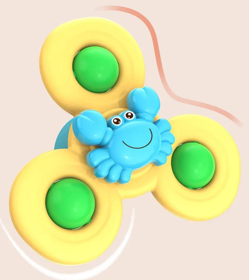 Spin, Stick & Play – 3PCS Suction Cup Spinner Bath Toys for Baby Sensory Fun