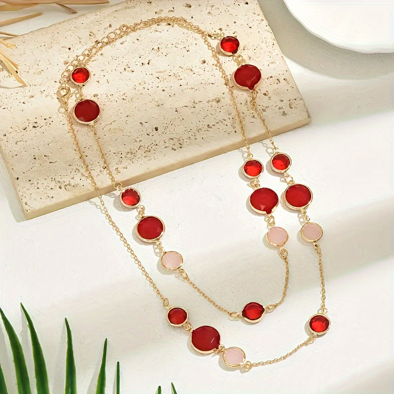 Minimalist Versatile Geometric Circular Design Long Necklace