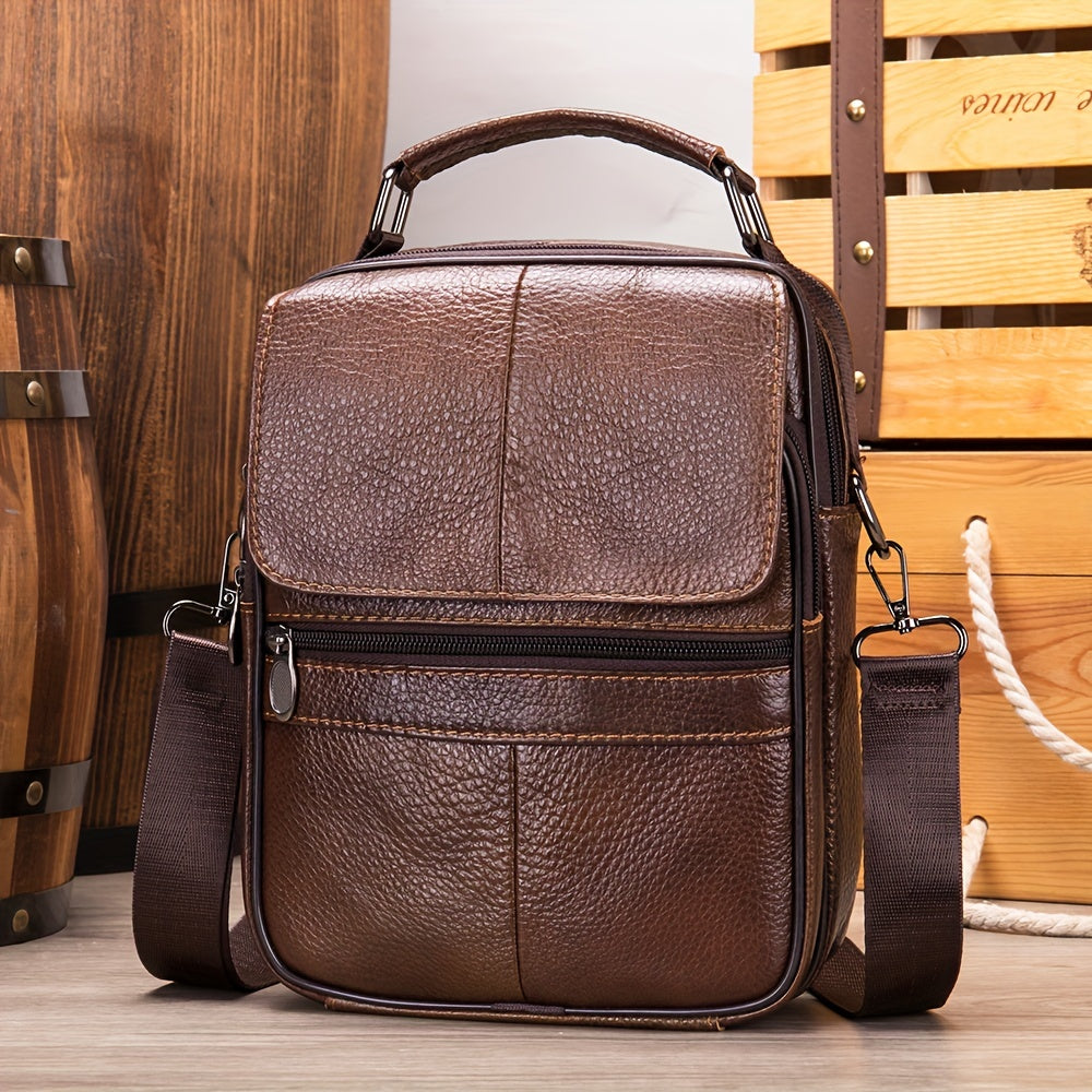 Genuine Leather Messenger Bag For Men