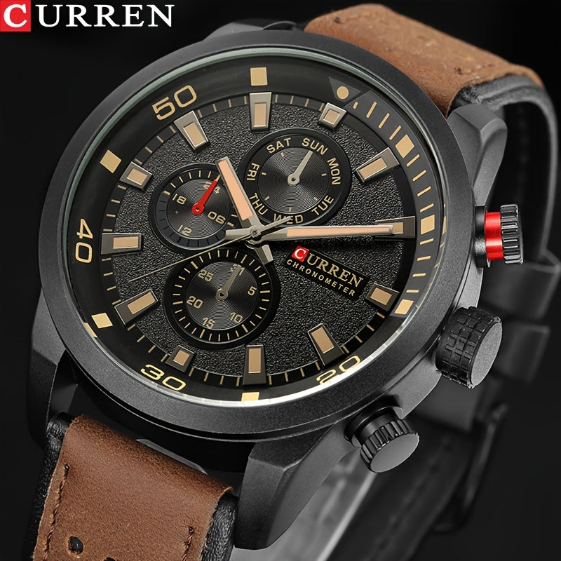 CURREN Men's Sport Leather Watch