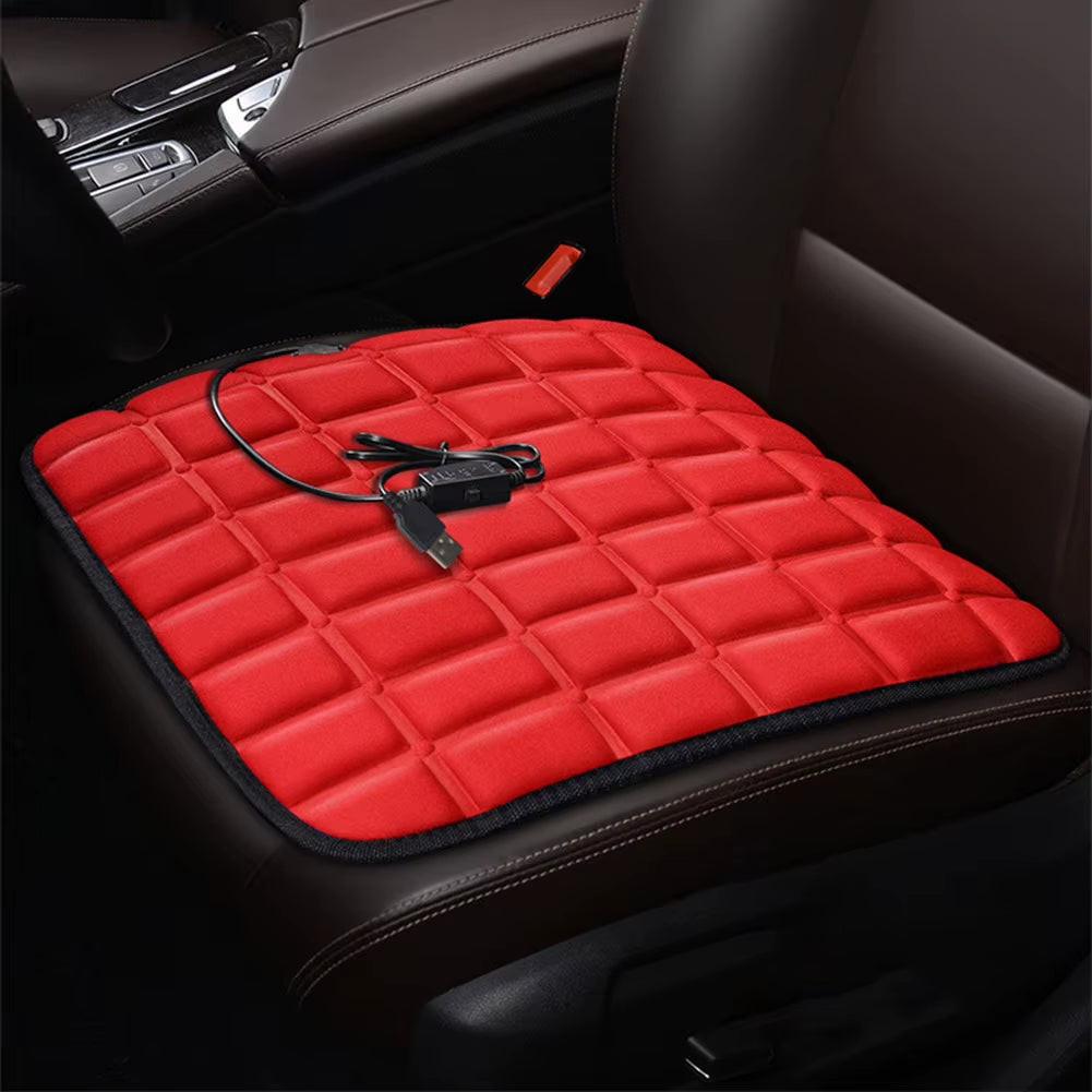 USB Heated Car Seat Cushion – Fast Heating Pad for Car, Home & Office (43×43cm)