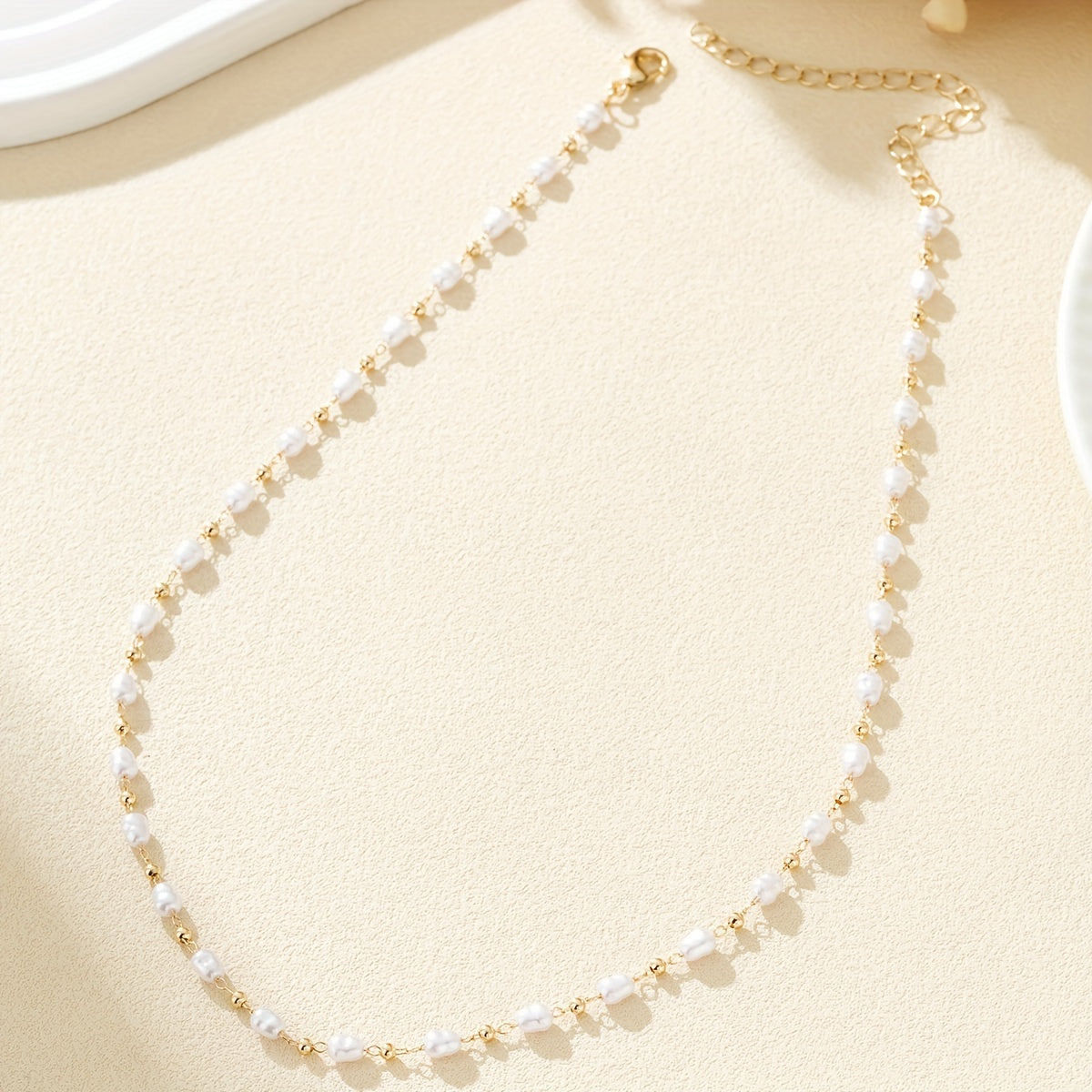 Elegant Simple Style Pearl Strand Necklace