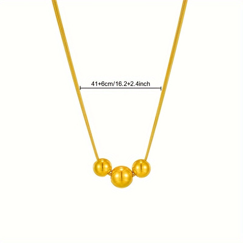 Elegant Golden Spherical Pendant Necklace