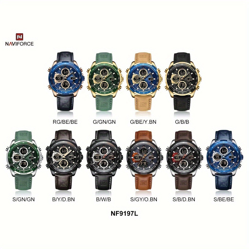 Multi-functional Quartz Men's Leather Watch