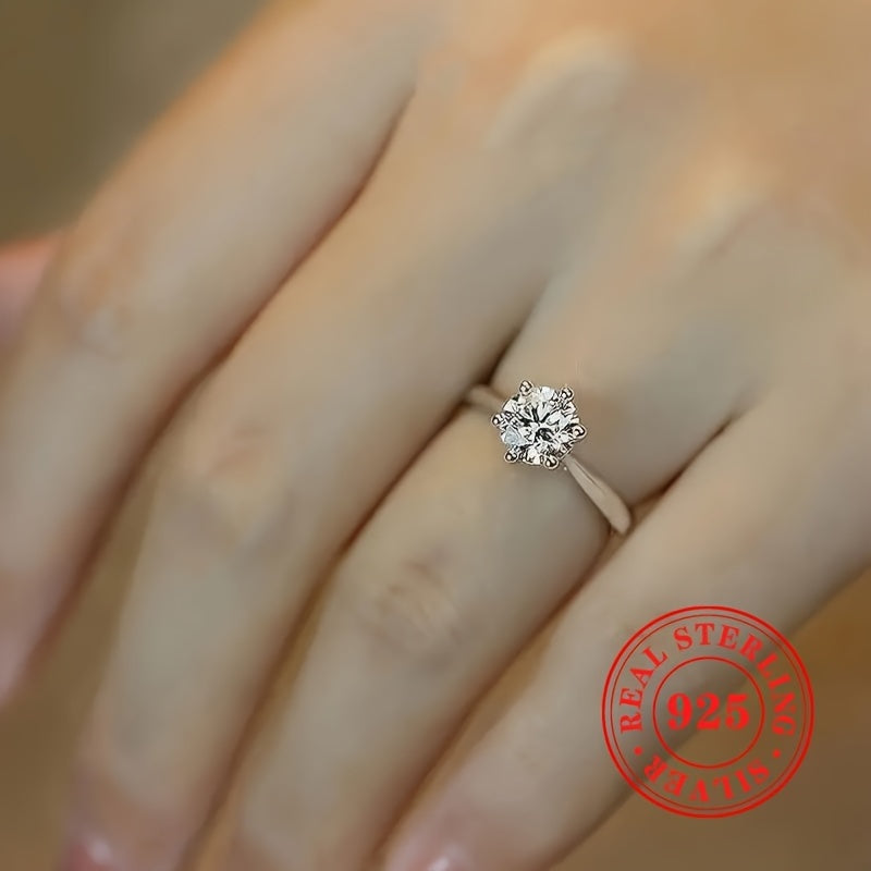 Sterling Silver Engagement Ring