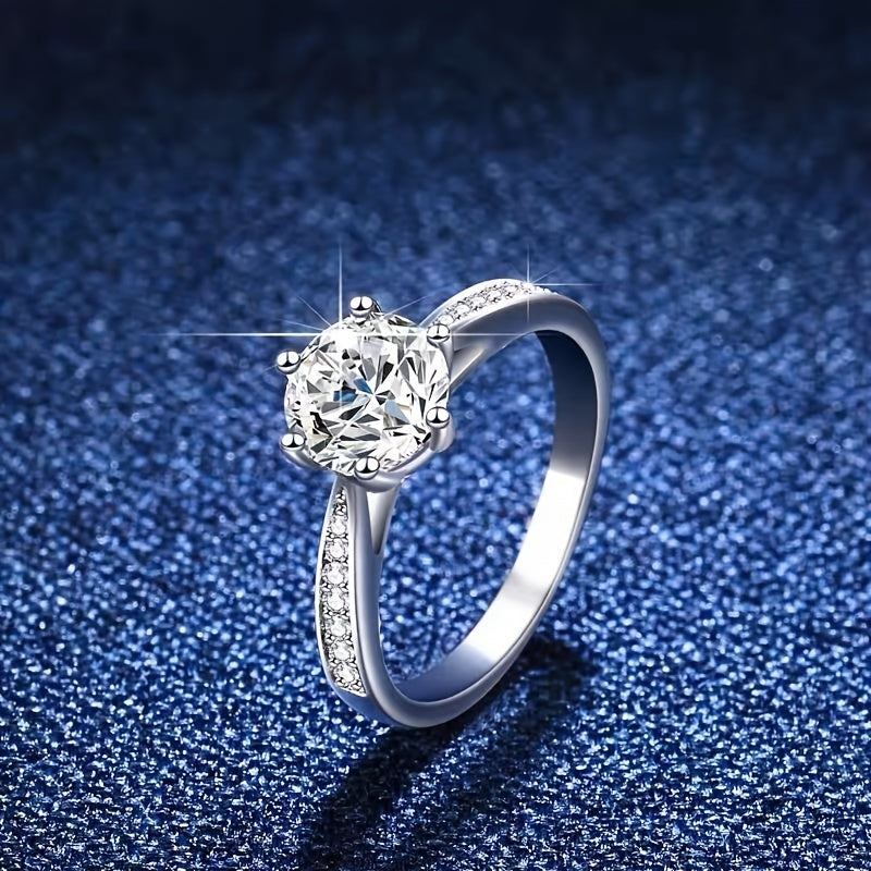 Luxury Simulated Diamond Engagement Ring