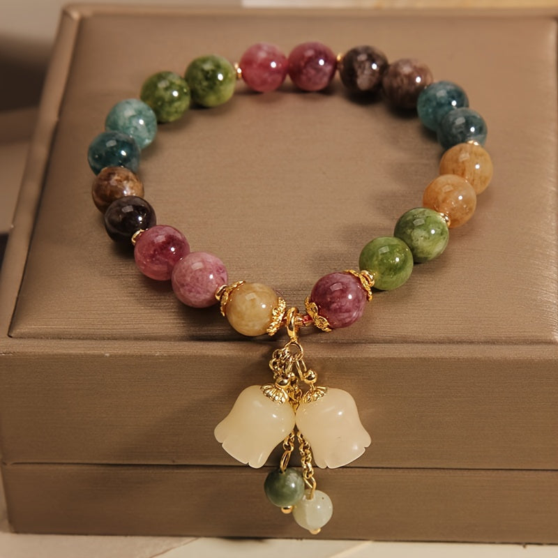 Elegant Natural Stone Beaded Bracelet