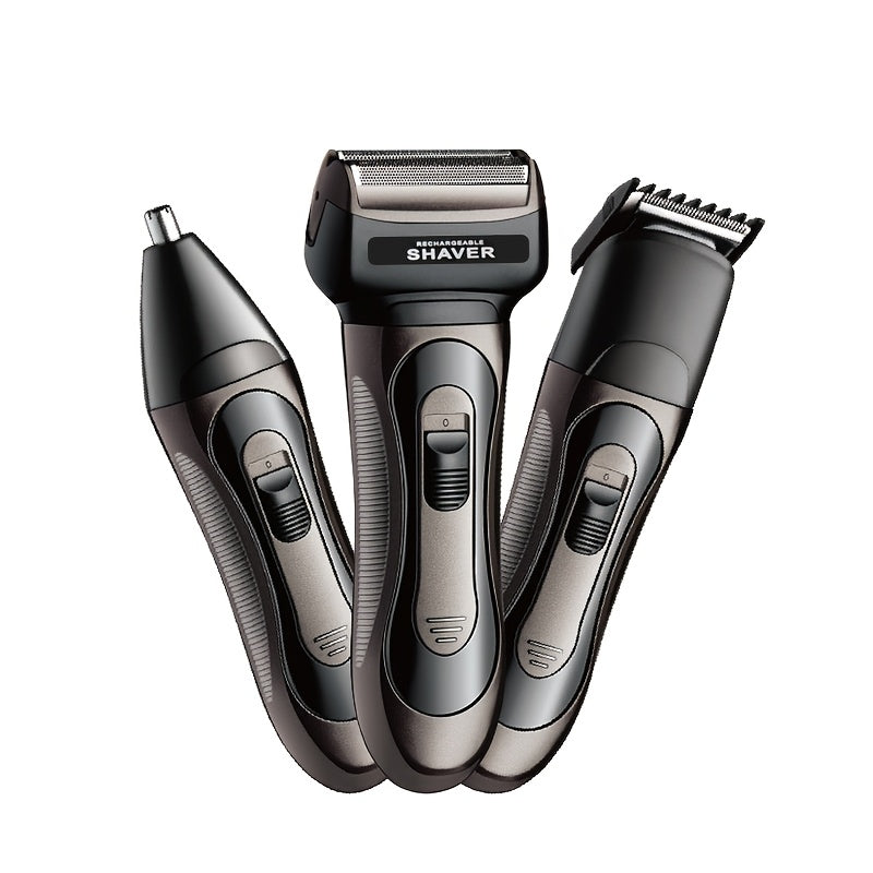 3-in-1 USB Rechargeable Electric Shaver