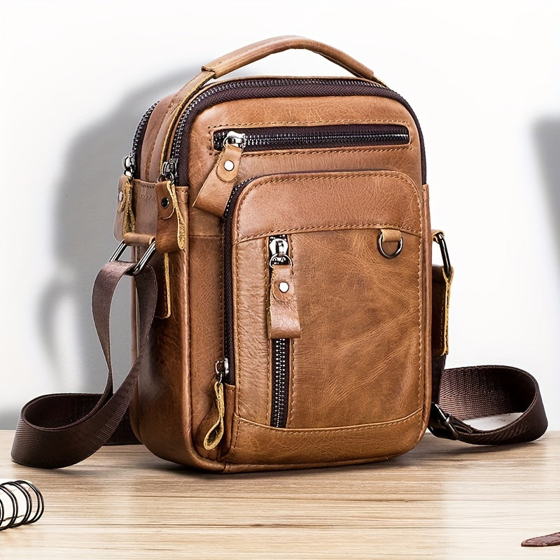 Men's Genuine Leather Crossbody Bag