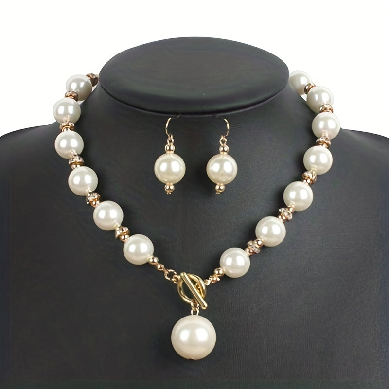 Faux Pearl Decor Necklace