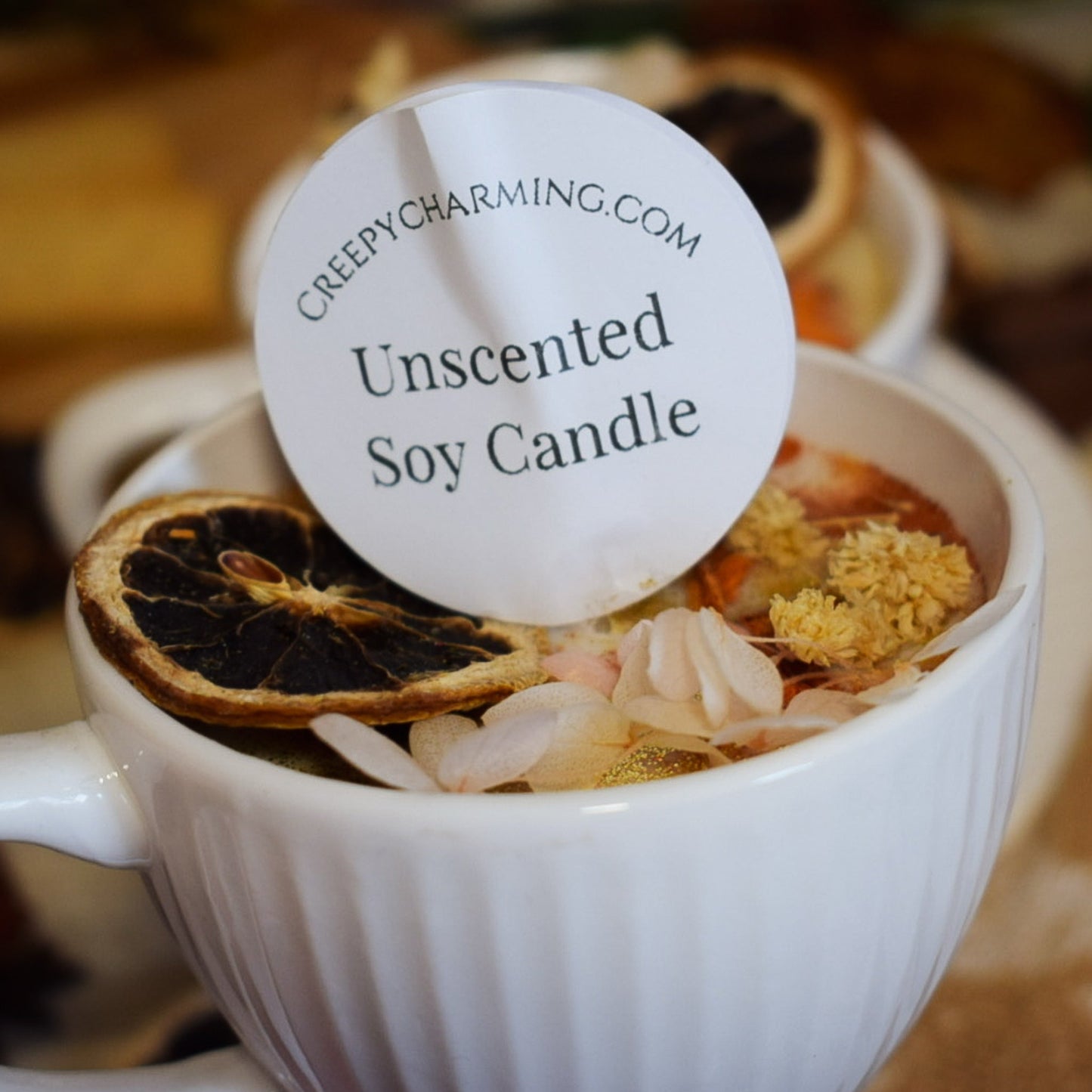 Unscented Autumnal Soy Cup Candle