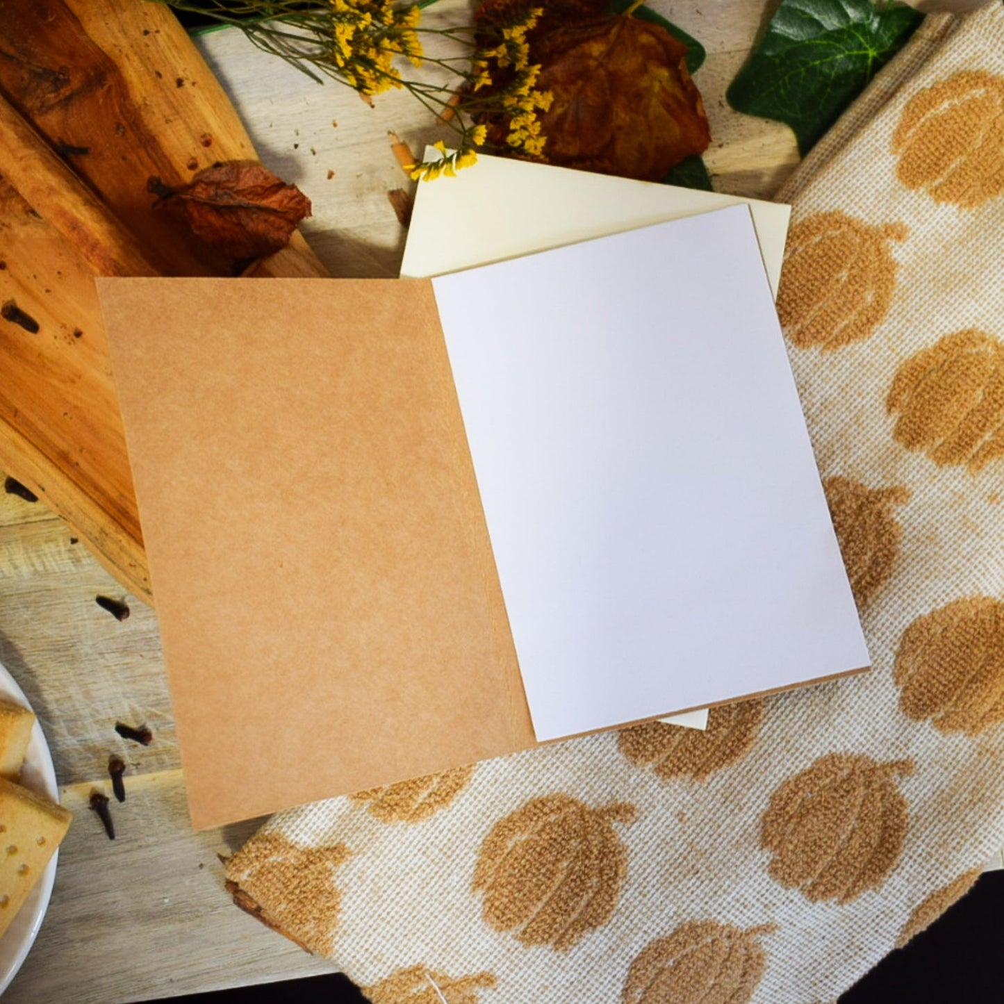 Just For You Botanical Scrapbook Bookish Greeting Card