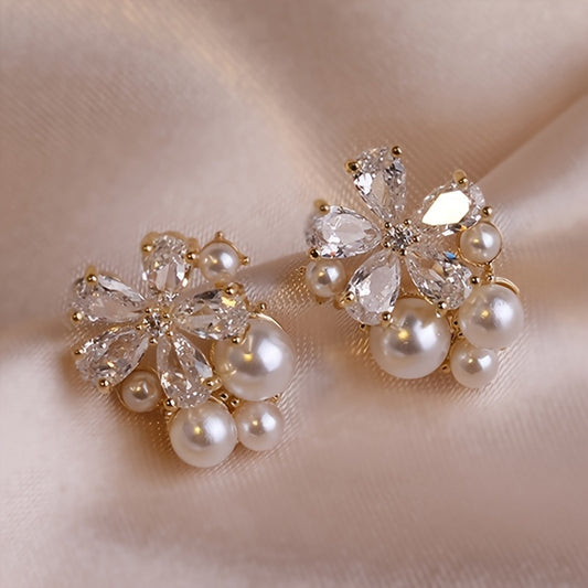 Elegant Floral Stud Earrings