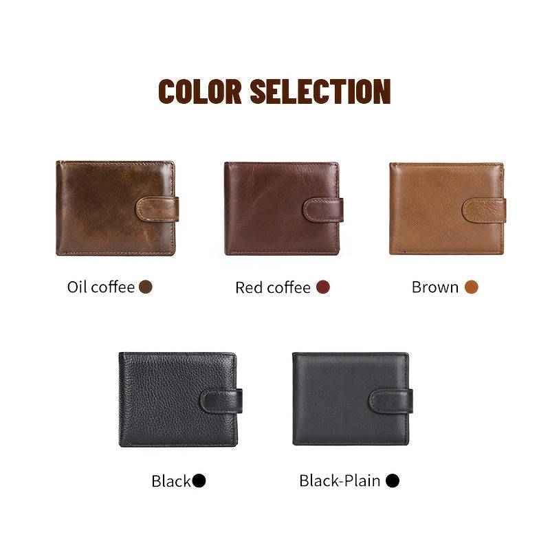 MVA Men's Casual Polyester Lining Leather Wallet