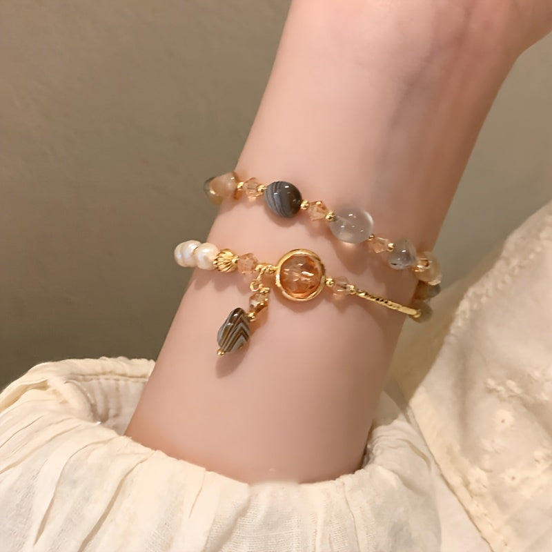 Elegant Layered Beaded Bracelet