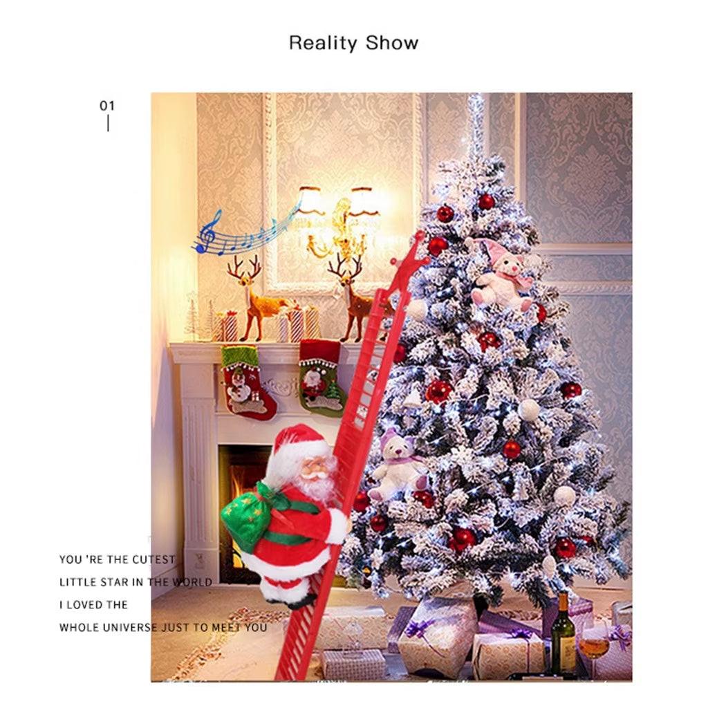 Animated Climbing Santa – Musical Rope Ladder Christmas Decoration