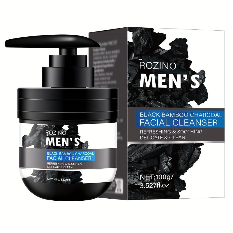 Men's Black Bamboo Charcoal Facial Cleanser