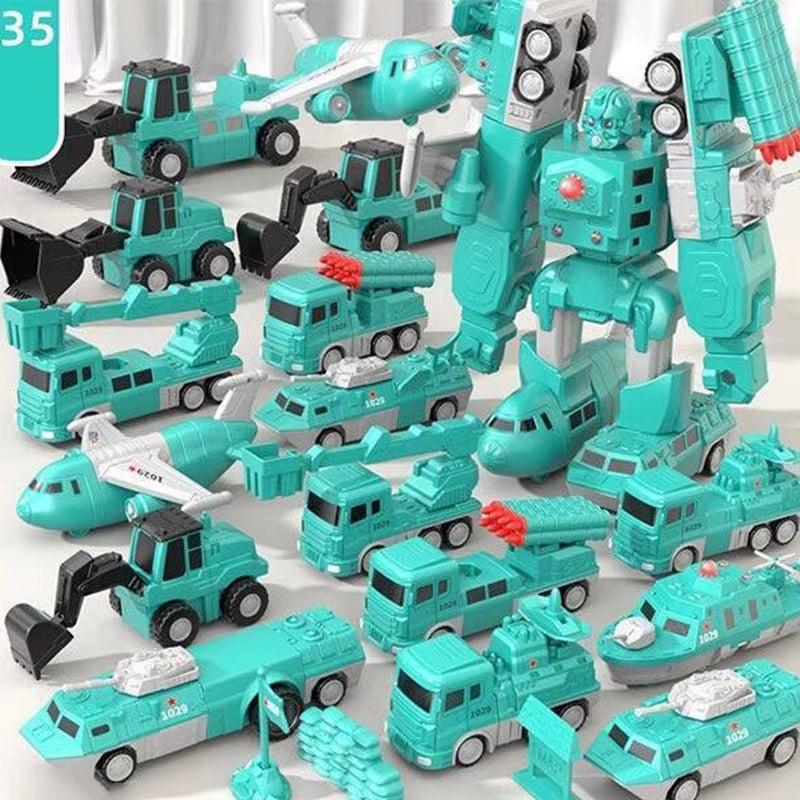 Magnetic Transforming Engineer Car Set – STEM Building Toy for Kids