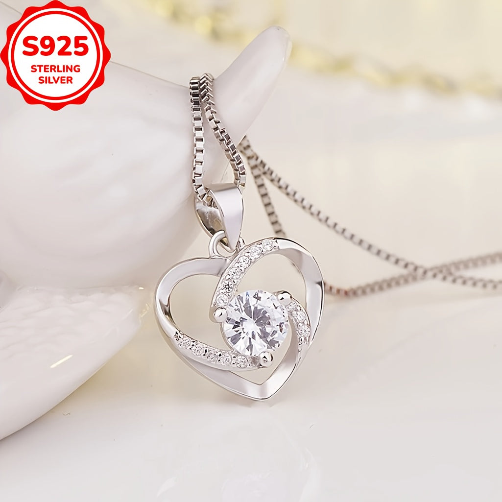 Heart-Shaped Fashion Silvery Love Necklace