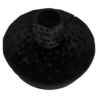Black Velvet Modular Round Sofa, Hartford