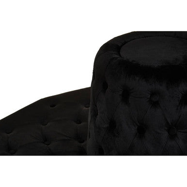 Black Velvet Modular Round Sofa, Hartford