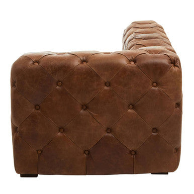 Brown Leather Right Arm Modern Chesterfield Modular Sofas, Hoxton