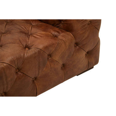 Brown Leather Right Arm Modern Chesterfield Modular Sofas, Hoxton