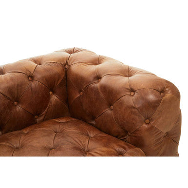 Brown Leather Right Arm Modern Chesterfield Modular Sofas, Hoxton