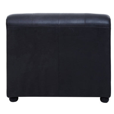 Right Arm Antique Black Leather Modular Sofas, King