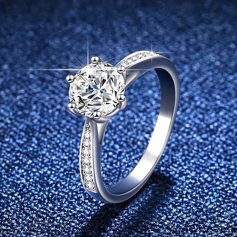 Luxury Simulated Diamond Engagement Ring