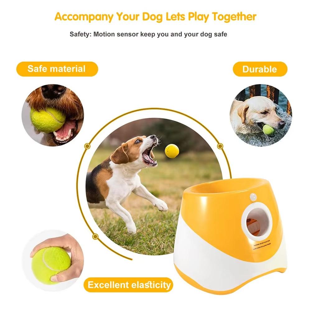 Automatic Dog Ball Launcher – Endless Fetch Fun with 3 Distance Settings for Happy, Active Dogs