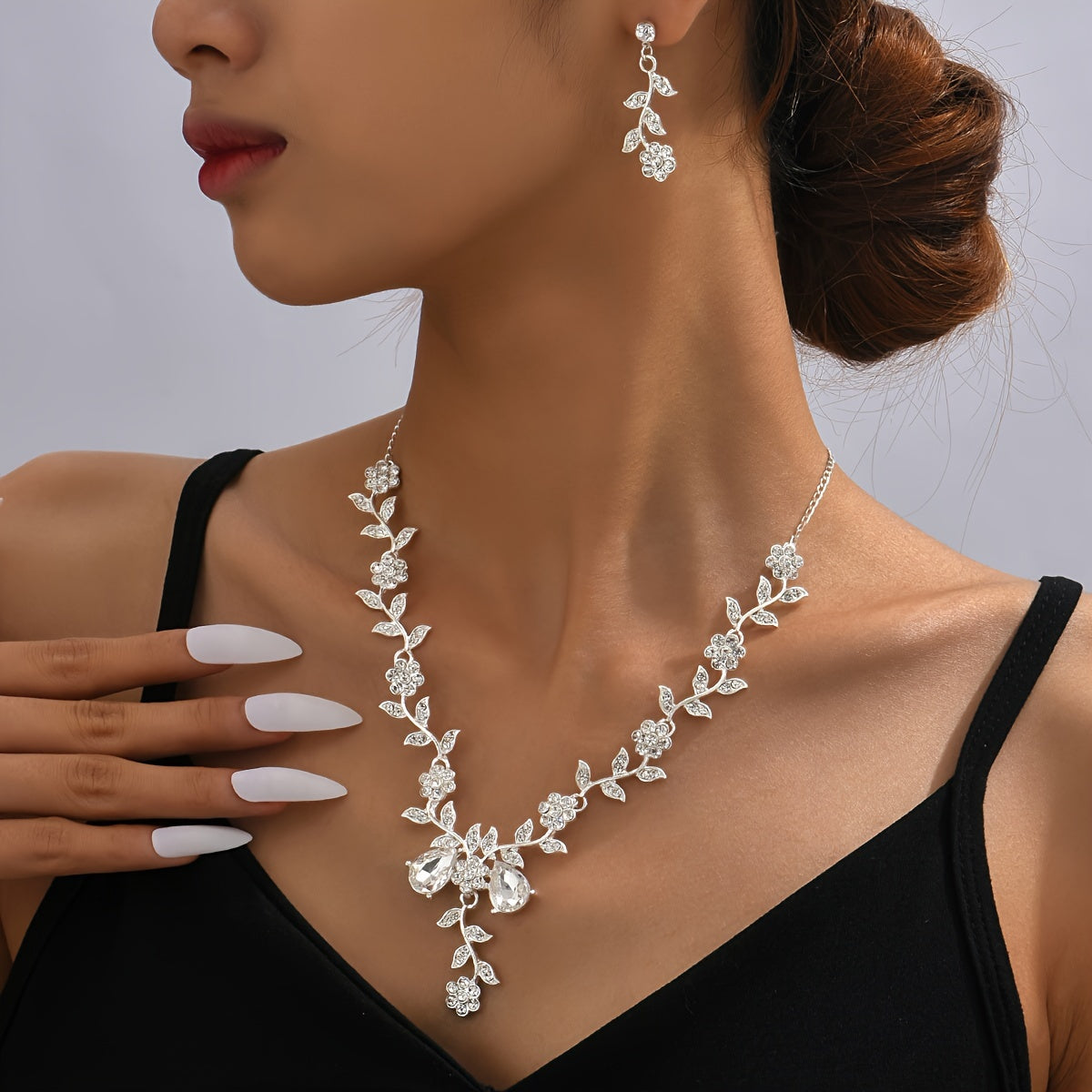 Earrings Plus Necklace Elegant Jewelry Set