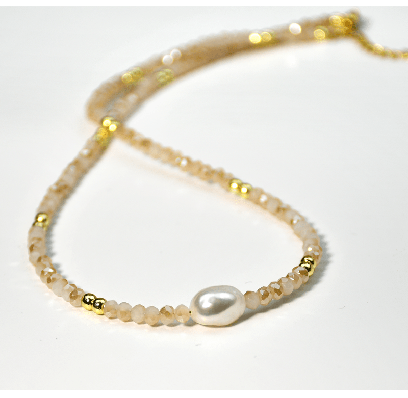 Natural Freshwater Pearl Beaded Necklace