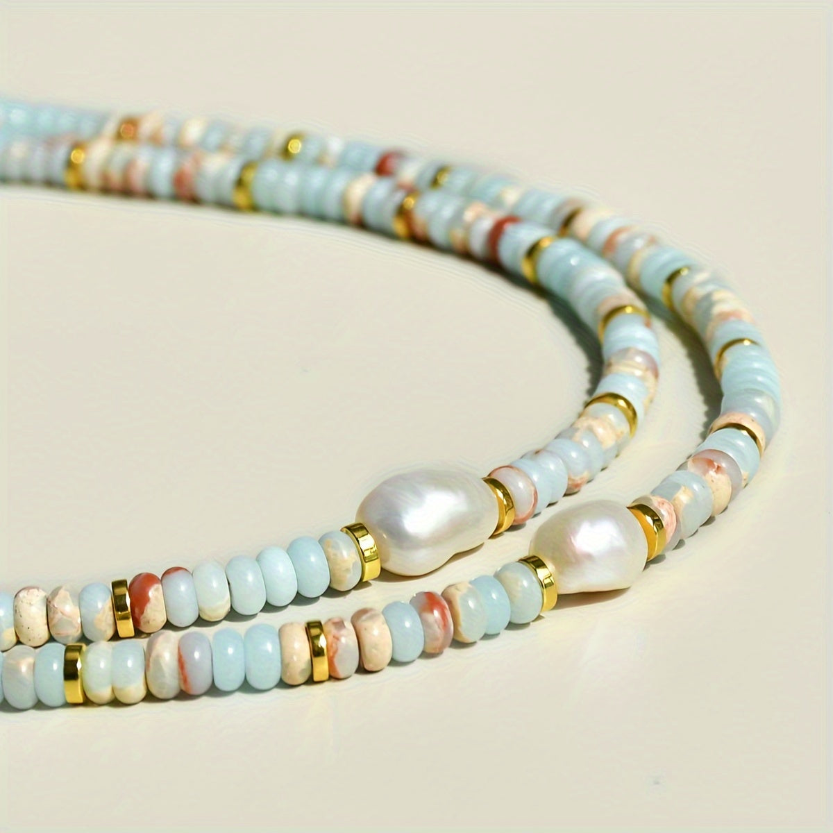 Luxury Colorful Natural Stone Beaded Necklace