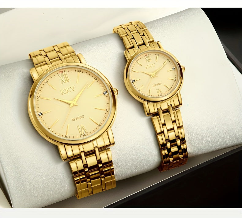 KKY Elegant Golden-Tone Quartz Watch for  Women