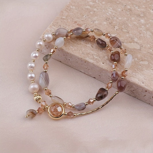 Elegant Layered Beaded Bracelet