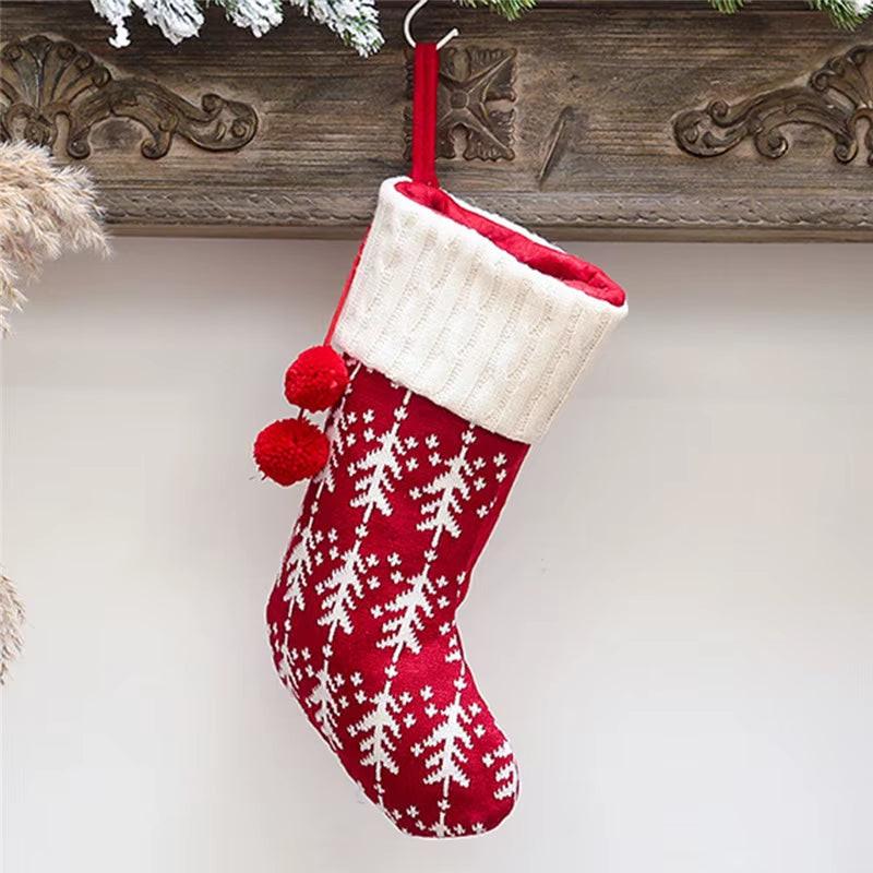 Handcrafted Knitted Christmas Stockings – Classic Holiday Décor for Gifts & Traditions